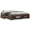 vidaXL Cadre de lit sans matelas ch&ecirc;ne marron 150x200 cm