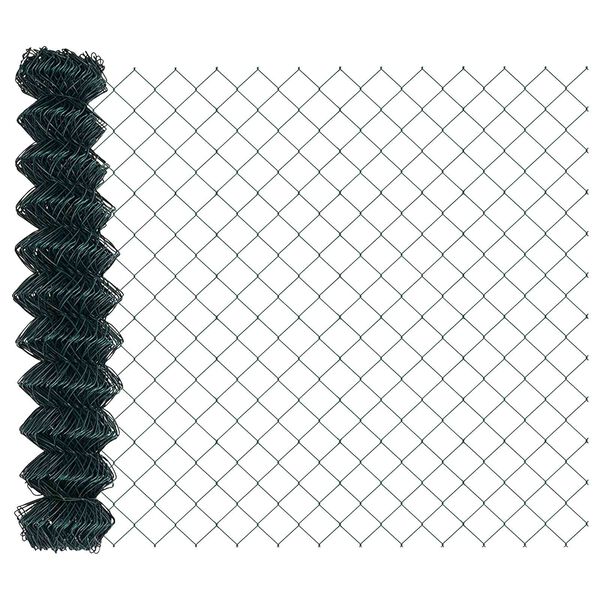 vidaXL Cl&ocirc;ture en treillis m&eacute;tallique Vert 25 x 1 m Acier