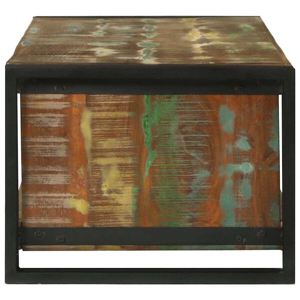 vidaXL Table basse Multicolore 120 x 50 x 38 cm Bois Recycl&eacute; Solide