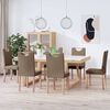vidaXL Chaises &agrave; manger lot de 6 taupe tissu