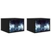 vidaXL Cabinet de chevet mural RAALTE 2 pc Ch&ecirc;ne noir 36 x 33 x 25 cm