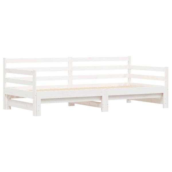 vidaXL Lit de jour et lit gigogne sans matelas 90x190 cm bois massif