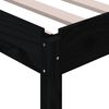 vidaXL Lit empilable sans matelas noir 90x200 cm bois de pin massif