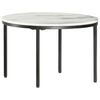 vidaXL Table basse Blanc et noir &Oslash;65 cm Marbre solide v&eacute;ritable