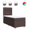 vidaXL Sommier &agrave; lattes de lit avec matelas Marron fonc&eacute; 90x200 cm
