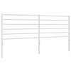 vidaXL T&ecirc;te de lit de remplacement m&eacute;tal blanc 180 cm