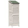 vidaXL Abri de jardin Blanc 59 x 56 x 176 cm Bois de Sapin Massif