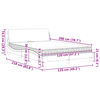 vidaXL Lit avec matelas Dover marron fonc&eacute; 120x200 cm tissu