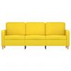 vidaXL Canap&eacute; &agrave; 3 places Jaune clair 180 cm Tissu