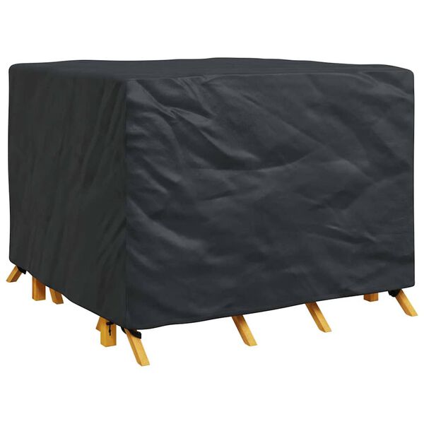 vidaXL Housse pour meubles Uni Noir 125 x 125 x 74 cm tissu