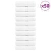 vidaXL Serviettes de toilette premium SOLUND 50 pi&egrave;ces Blanc 30 x 30 cm 600 g/m&sup2;