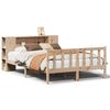 vidaXL Lit biblioth&egrave;que sans matelas 150x200 cm bois massif de pin