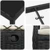 vidaXL Ensemble de salle &agrave; manger pour jardin 5 pcs Noir polyrotin