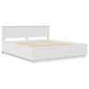 vidaXL Cadre de lit Blanc 200 x 200 cm Bois d'ing&eacute;nierie