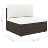 vidaXL Salon de jardin 8 pcs R&eacute;sine tress&eacute;e Marron