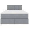 vidaXL Lit avec rangement et matelas Gris clair 120 x 190 cm