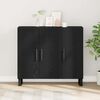 vidaXL Buffet Chêne noir 90 x 34 x 80 cm Bois d'ingénierie