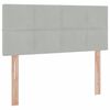 vidaXL Lit avec rangement et LED Gris clair 120 x 200 cm Velours