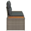 vidaXL Canap&eacute; de jardin Gris 184 x 62 x 85cm polyrotin