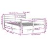 vidaXL Cadre de lit sans matelas cire marron 120x200cm bois pin massif