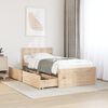 vidaXL Cadre de lit sans matelas 100x200 cm bois massif de pin