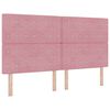 vidaXL Lit &agrave; ressorts avec matelas avec LED Rose 180 x 200 cm Velours