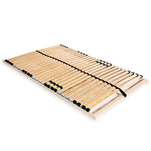 vidaXL Sommier &agrave; lattes sans matelas avec 28 lattes 7 zones 120x200 cm