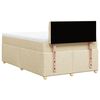 vidaXL Sommier &agrave; lattes de lit avec matelas Cr&egrave;me 120x200 cm Tissu