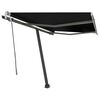 vidaXL Auvent manuel r&eacute;tractable avec LED 300x250 cm Anthracite