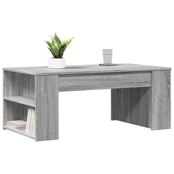 vidaXL Table basse sonoma gris 102x55x42 cm bois d'ing&eacute;nierie