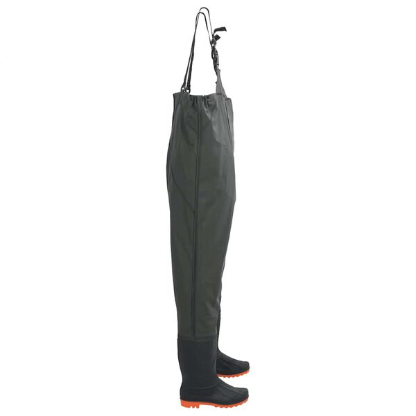 vidaXL Cuissardes avec bottes vert foncé taille 41