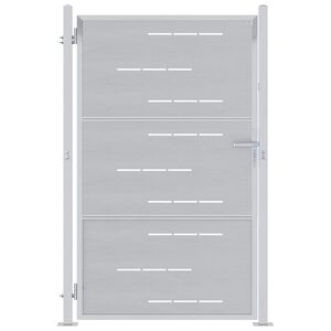 vidaXL Porte de Jardin 85 x 120 cm Acier inoxydable Verrouillable