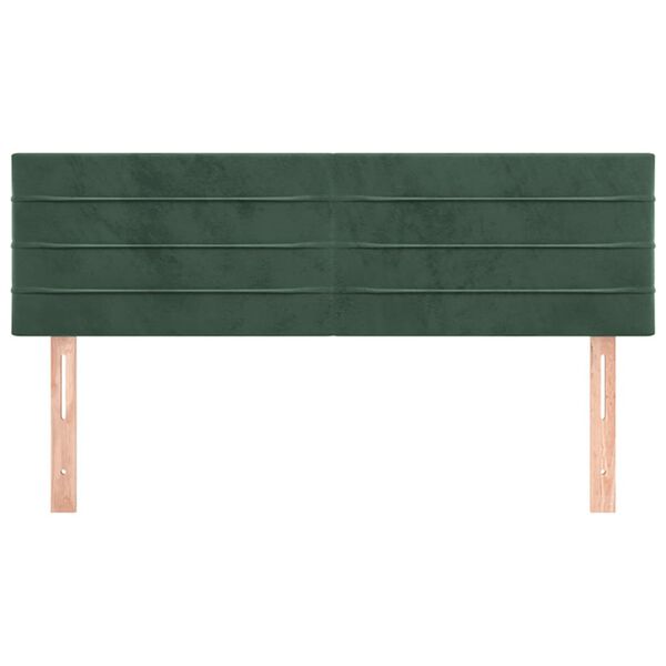 vidaXL Têtes de lit 2 pcs Vert foncé 72x5x78/88 cm Velours