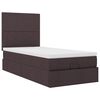 vidaXL Lit ottoman avec matelas marron fonc&eacute; 100x200 cm tissu