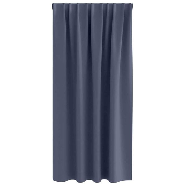 vidaXL Rideaux occultants avec anneaux 2 pcs Anthracite 175 x 140 cm