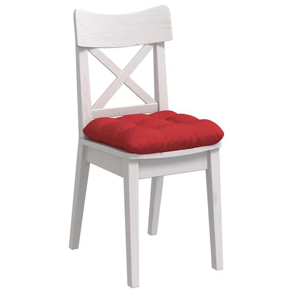 vidaXL Coussins de si&egrave;ge 4 pcs Rouge 40 x 40 x 12 cm tissu