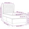vidaXL Sommier &agrave; lattes de lit avec matelas Gris clair 90x200 cm Tissu