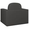 vidaXL Canap&eacute; pour enfants 2 en 1 Noir Similicuir