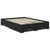 vidaXL Cadre de lit Ch&ecirc;ne noir 140 x 190 cm Bois d'ing&eacute;nierie