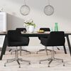 vidaXL Chaises &agrave; manger pivotantes lot de 4 Noir Velours