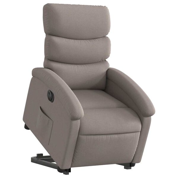 vidaXL Fauteuil inclinable &eacute;lectrique taupe tissu