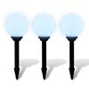 vidaXL Lampes d'all&eacute;e &agrave; LED 3 pcs 20 cm avec piquet de sol