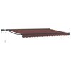 vidaXL Cadre de store manuel avec LEDs Marron et anthracite 4,5 &times; 3 m