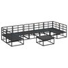 vidaXL Ensemble de canap&eacute; de jardin avec coussin 8 pcs Noir Aluminium