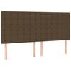 vidaXL Sommier &agrave; lattes de lit avec matelas Marron fonc&eacute; 180x200 cm