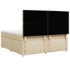 vidaXL Sommier &agrave; lattes de lit avec matelas Cr&egrave;me 180x200 cm Tissu