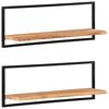 vidaXL Étagères murales 2 pcs 100x24x35 cm Bois d'acacia et acier