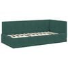 vidaXL Cadre de lit d'angle avec matelas 2 pcs Vert Velours