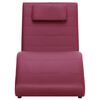 vidaXL Chaise longue avec oreiller Rouge bordeaux Similicuir