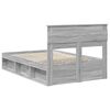vidaXL Cadre de lit Gris Sonoma 120 x 200 cm Bois de pin massif